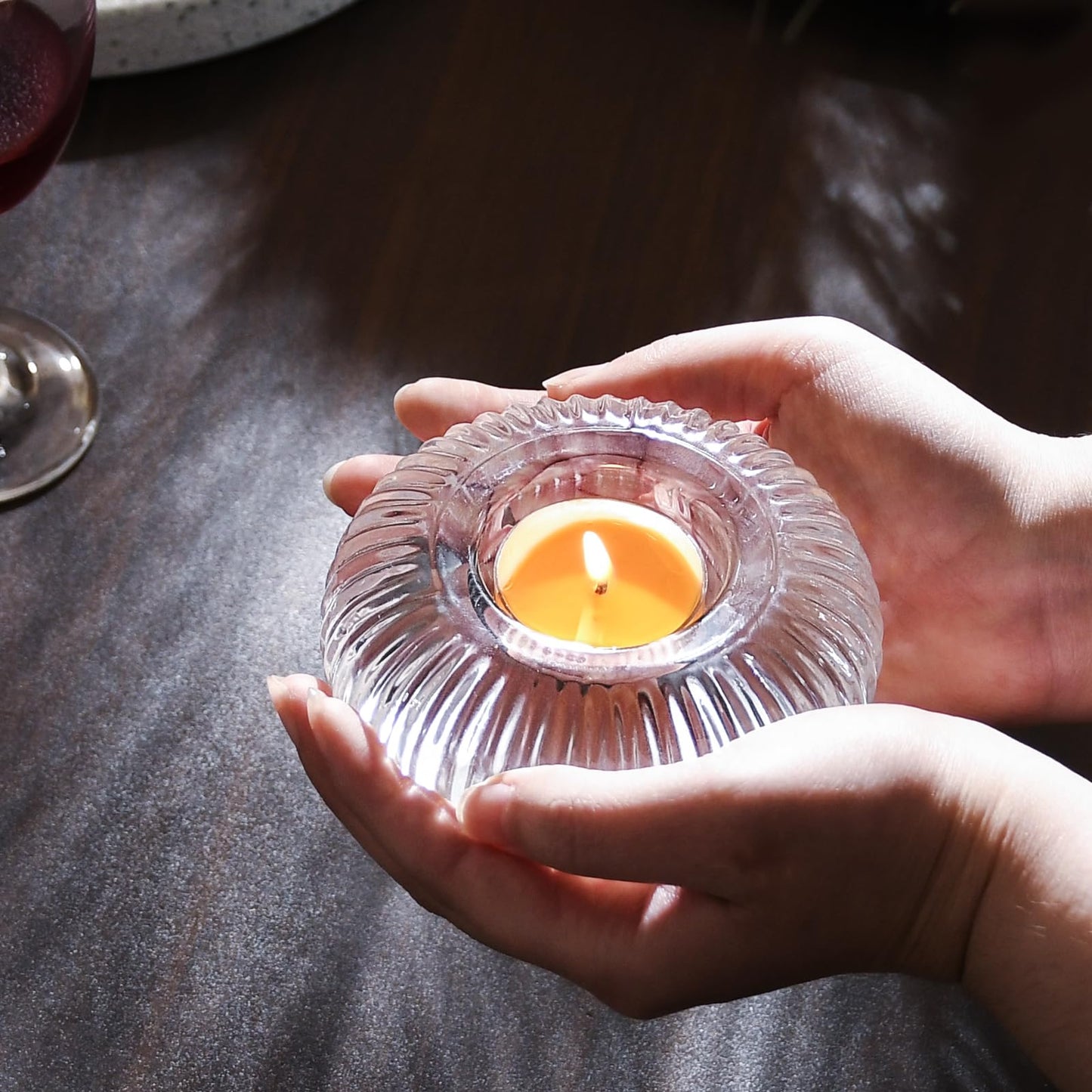50 Candles +4 Glass Candle Holders