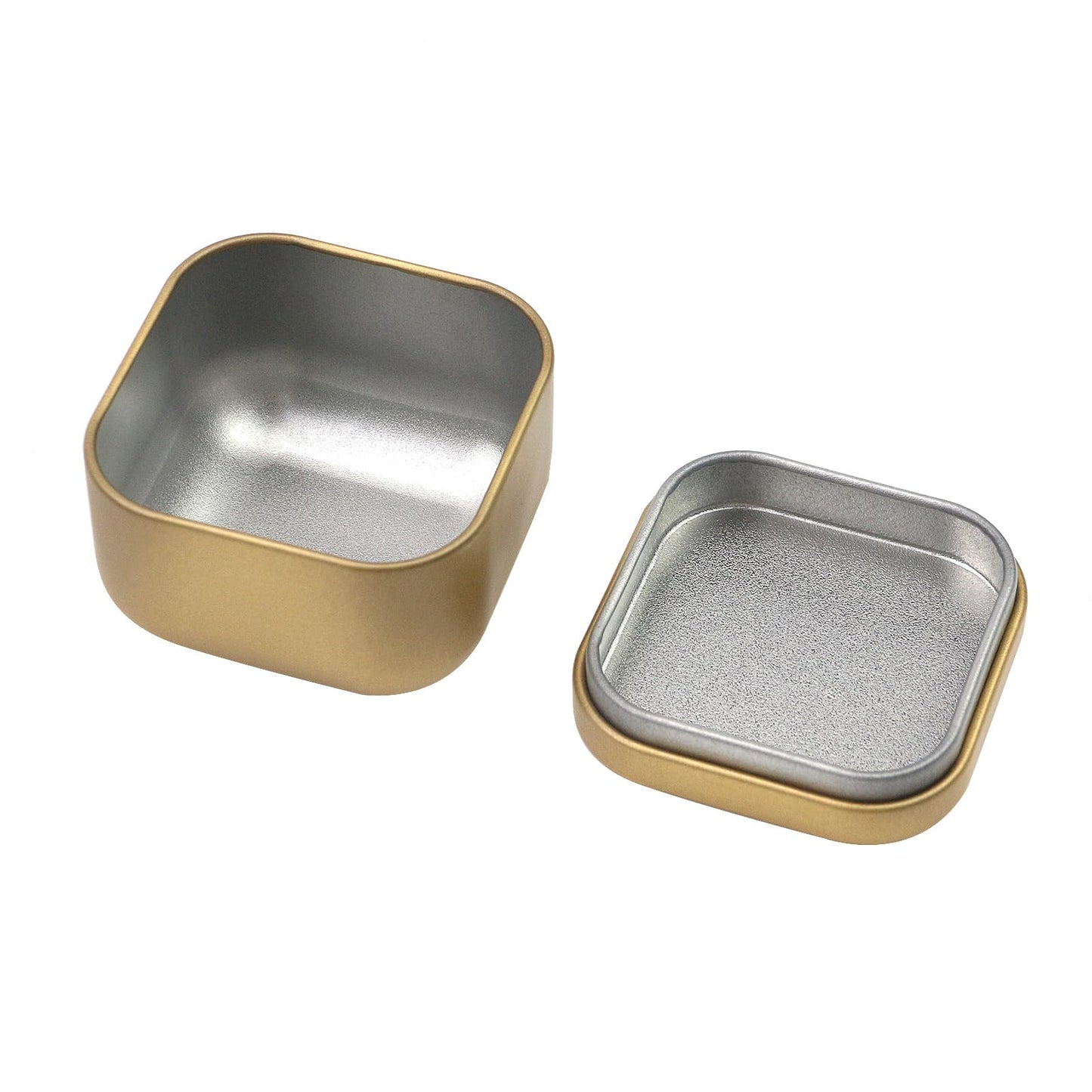 Geesatis 3 oz Empty Candle Tins with Lids (16 Pcs) - Metal Candle Containers Jars for Candle Making, Storage - Airtight, Gold