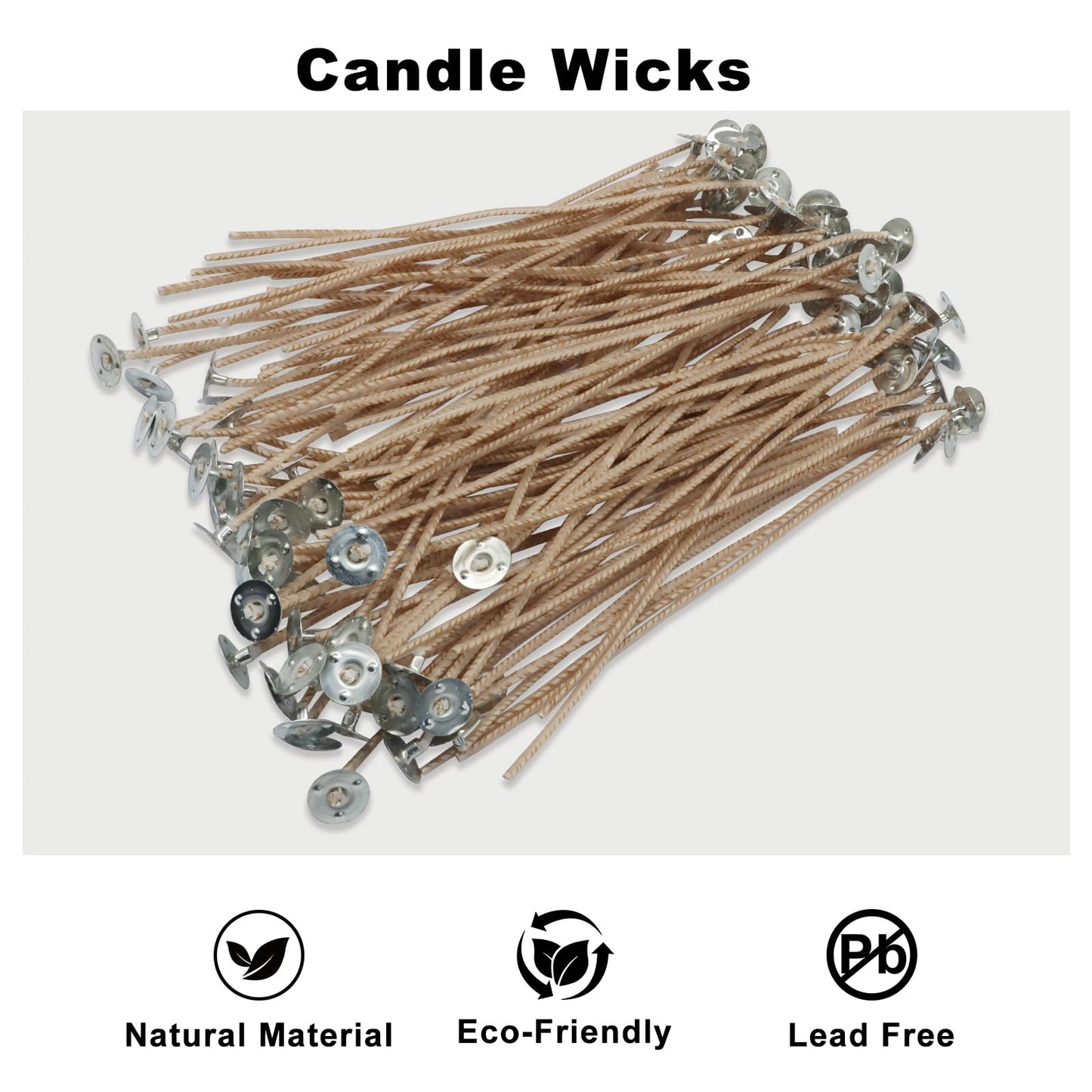 Wawory CD8 Candle Wick, 100 Pcs 6 inch Candle Wicks for DIY Making Supplies