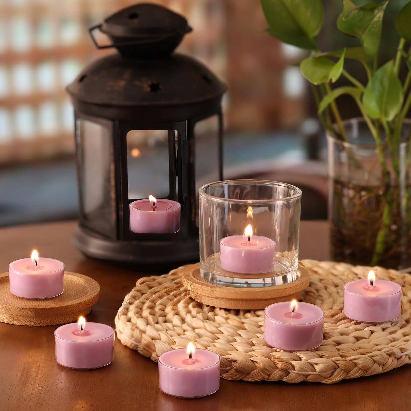 Scented Tea Lights Candles, Lavender Twilight, 16 Pack – Purple Scented Tealight Candles – 100% Palm Wax, 6 Hour Burn Aromatherapy Tea Light Votive Candle for Relaxation, Spa, Yoga, Home Decor