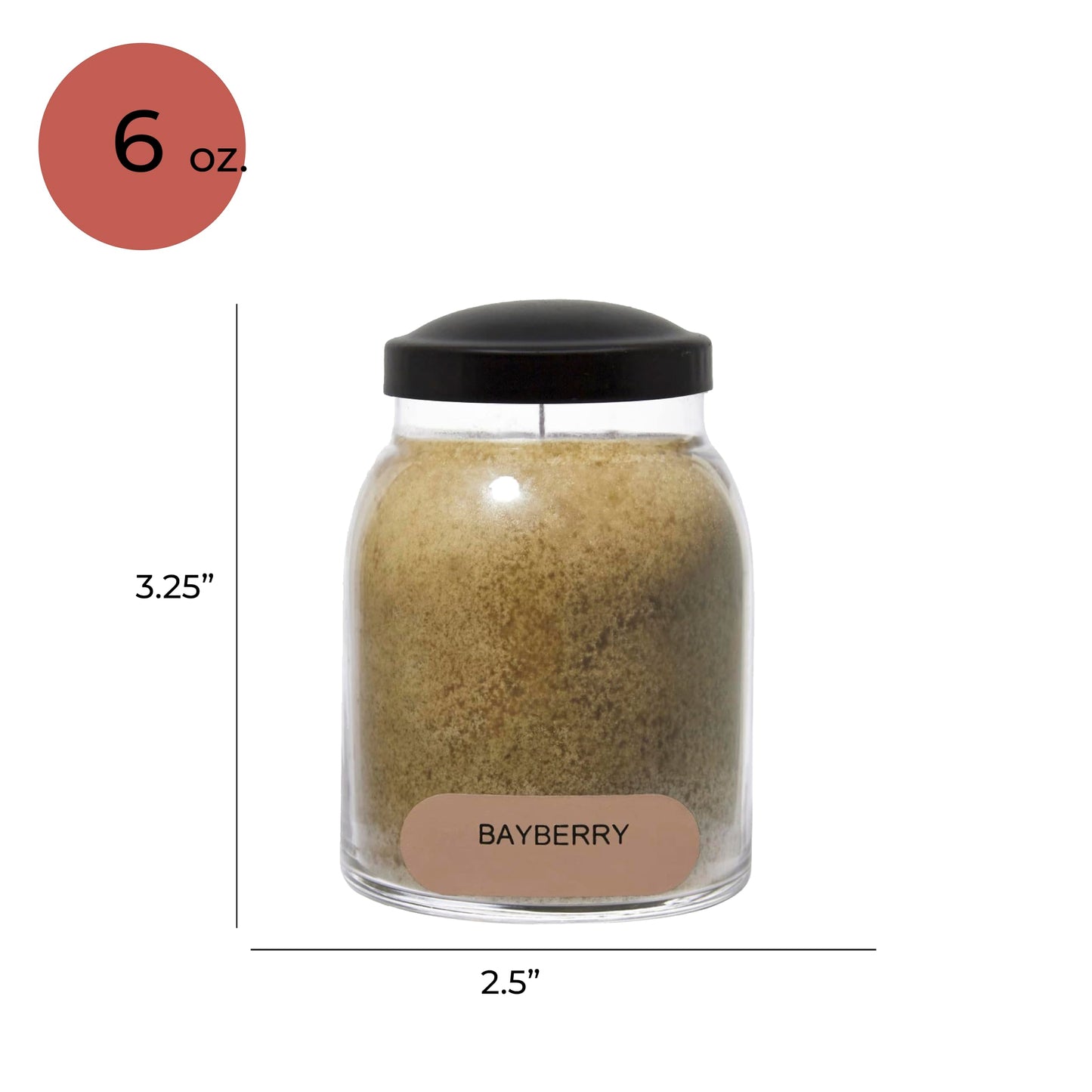 A Cheerful Giver - Bayberry Baby Scented Glass Jar Candle (6oz) with Lid & True to Life Fragrance Made in USA