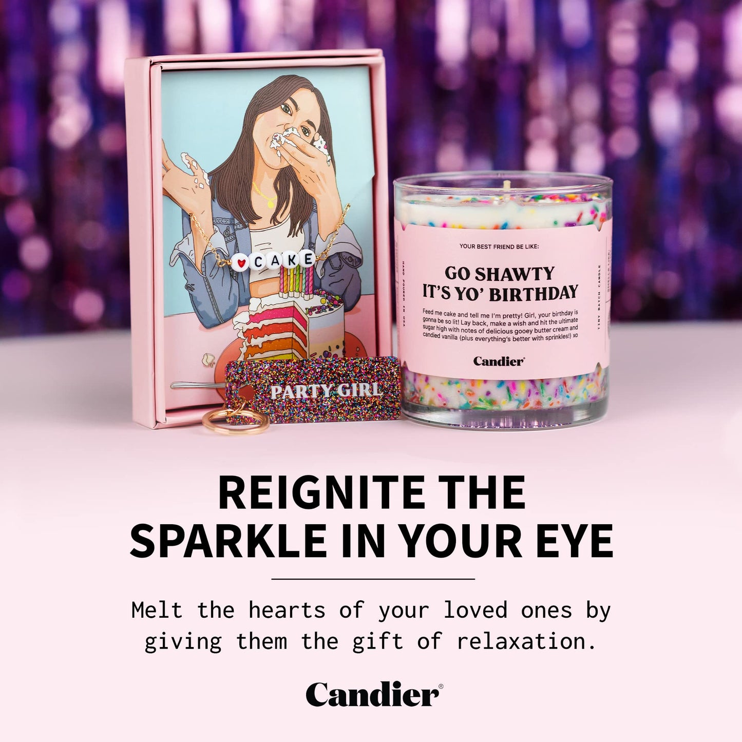 Birthday Cake Scented Candle, Natural Soy Candle with Birthday Cake & Buttercream Notes, Aromatherapy for Relaxation, Unique Candles Gifts for Women, 60-Hour Burn Time - Candier by Ryan Porter