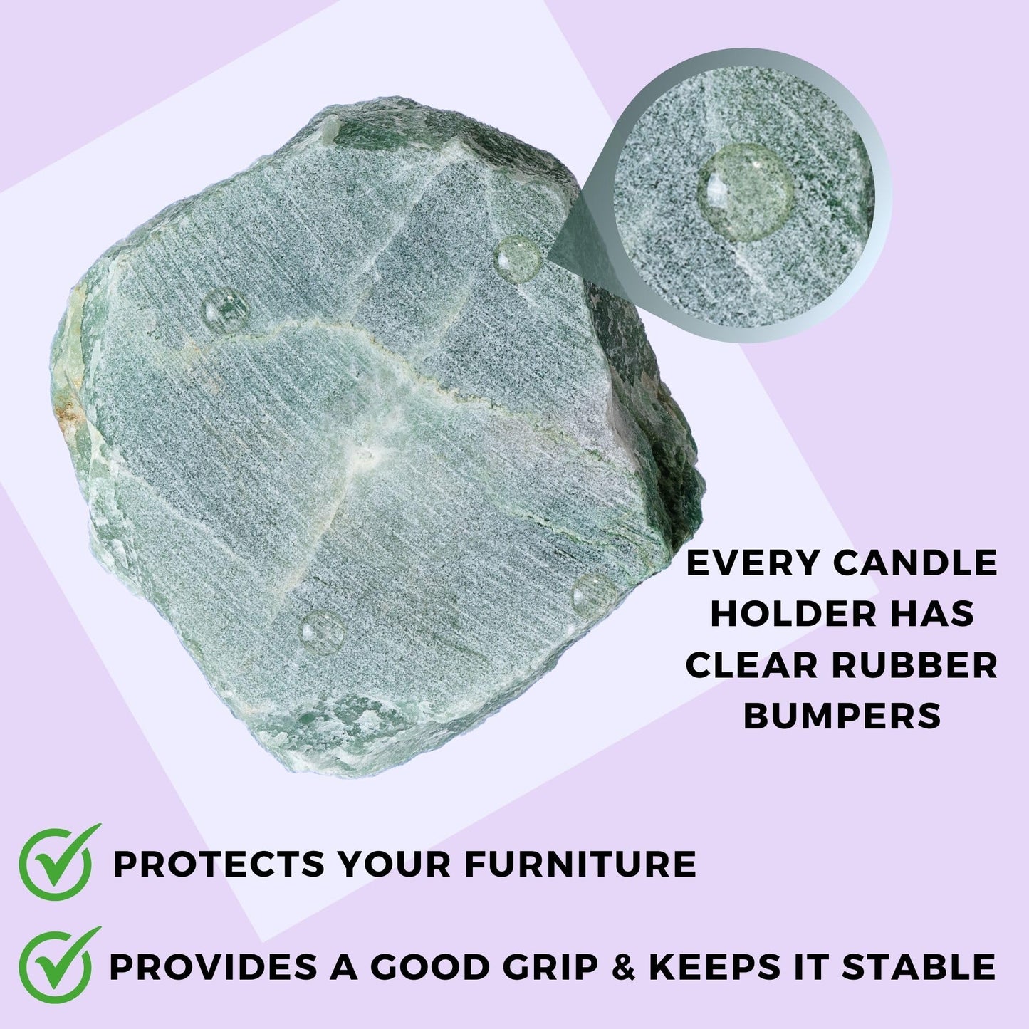 Nature’s Decorations Tealight Candle Holder - Real Green Quartz Natural Stone Crystal Perfect for Home & Geode Decor, and Centerpieces, Ideal as Candlestick Holder, 3 x 3 x 1.5 Inches