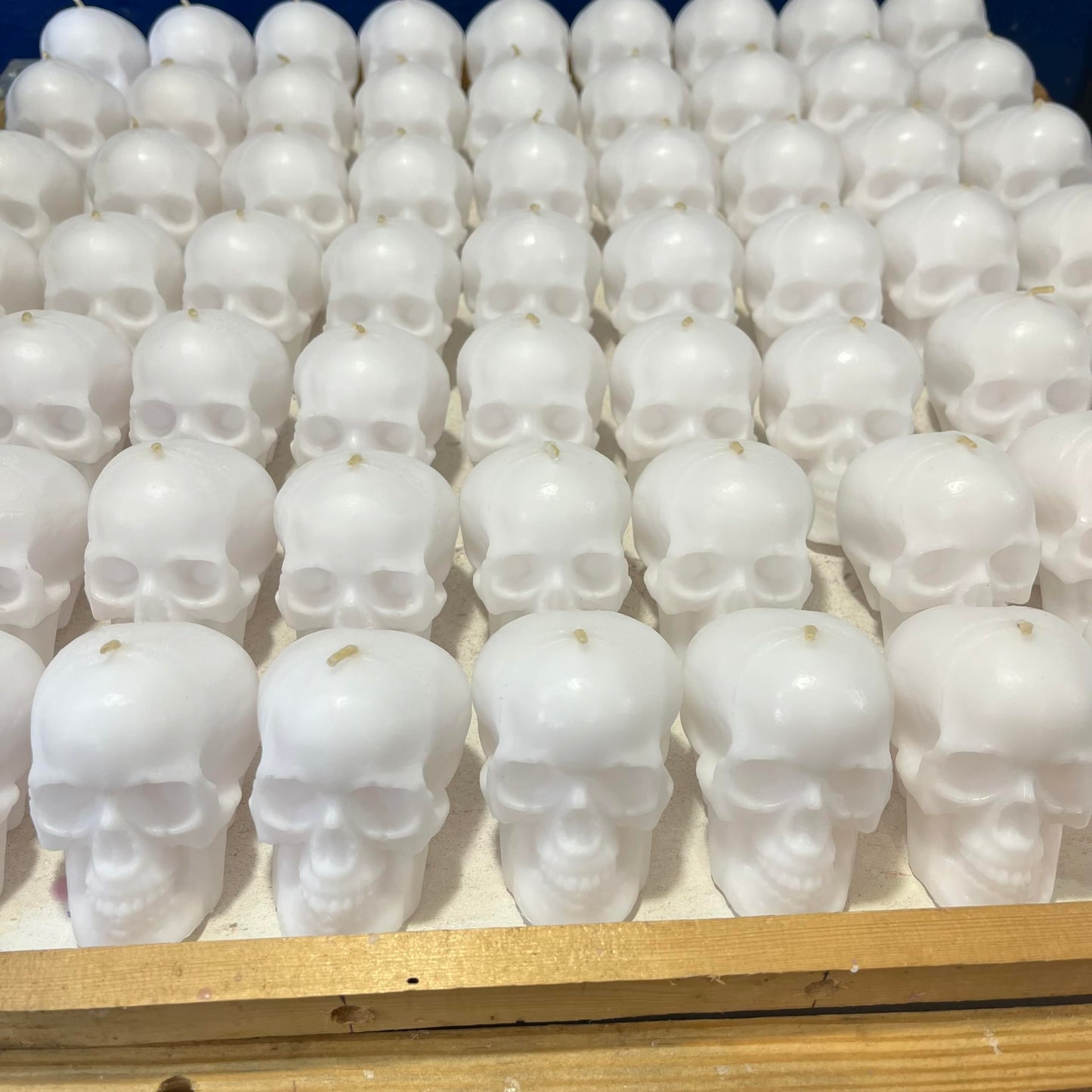 2 pcs White Skull Candles for Purity and Strength (Witches, Figure, aessthetic, Skeleton, Goth, Spooky, Ritual, Fireplace, Decorations, Bloody, Brain, Spiritual, Weird, Satanic, drip)