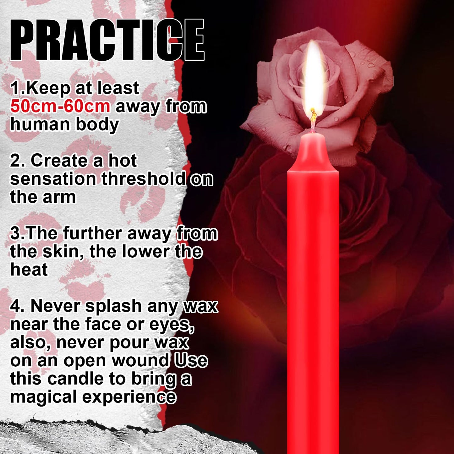 Tisancy 7 Pcs Decorative Accessory Kit - 3 Low Temperature Candles, 2 Soft Silk String, 1 Storage Bag and 1 Scissors, for Wedding Decor & Daily Use