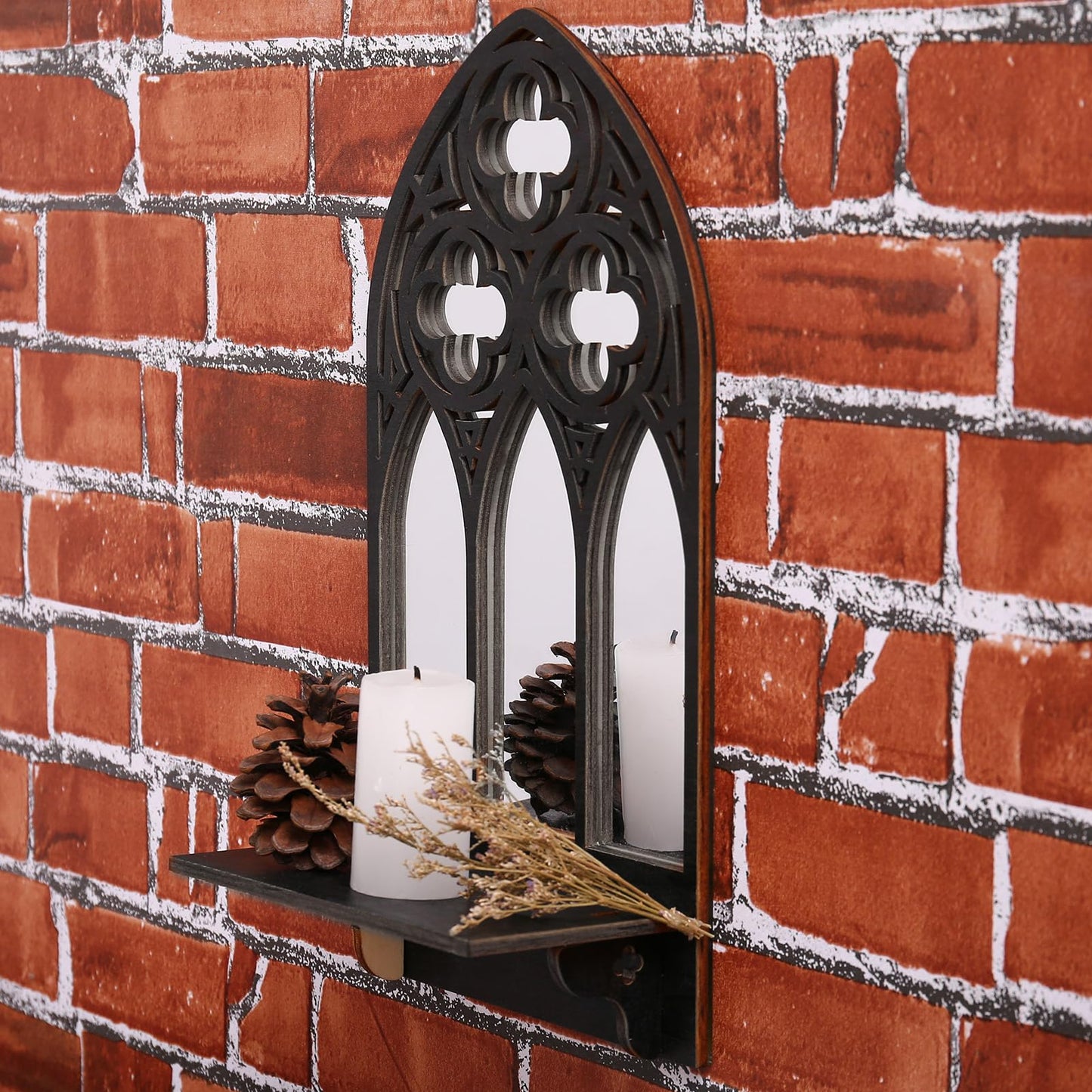 Gothic Sconces Wall Decor Set of 2, Arched Church Wall Sconces Decorative Gothic Wall Decor for Living Room, Bathroom, Dining Room