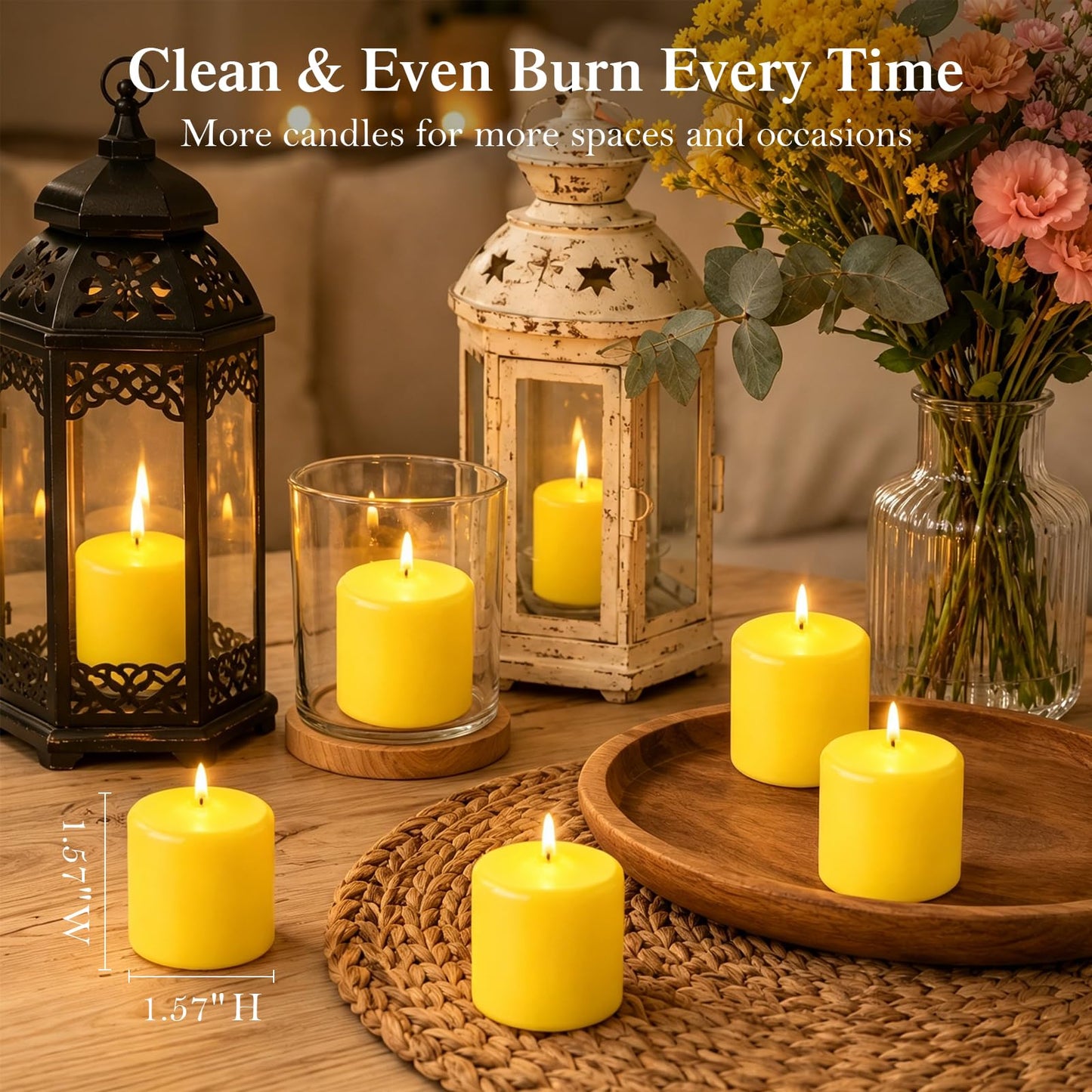 Citronella Pillar Candles - Citronella Candles Outdoor & Indoor Natural Soy Wax Cotton Wick for Patio Garden Camping Party Yard Balcony Wedding Camping Home Decoration in Summer (12Pack)