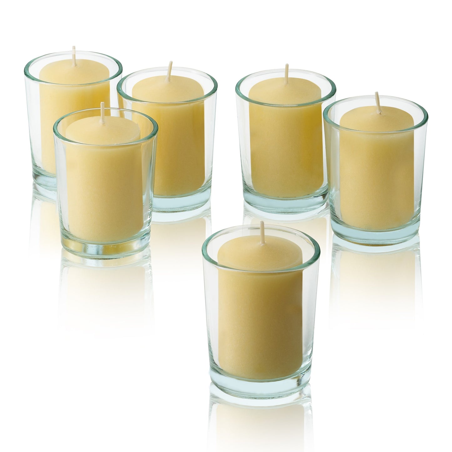 Light In The Dark Ivory Votive Candles - Box of 36 Unscented Bulk Candles - 15 Hour Burn Time - for Weddings, Restaurants, Parties, Spa and Decorations.