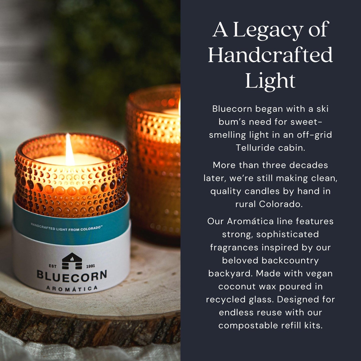 Bluecorn Aromática Scented Candle Tin, Grapefuit, Pear & Rhubarb Scent, Vegan Coconut Wax, Clean Burning & Long Lasting Candle, Room Decor, Spring Gifts, Made in USA, 8 Oz
