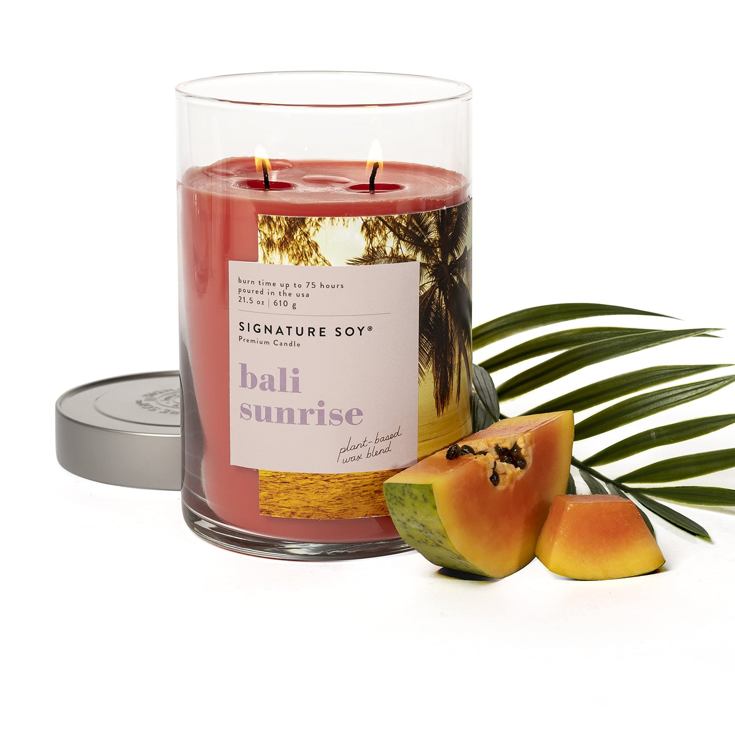 Signature Soy Lidded Bali Sunrise Scented Candle, Extra Large Jar