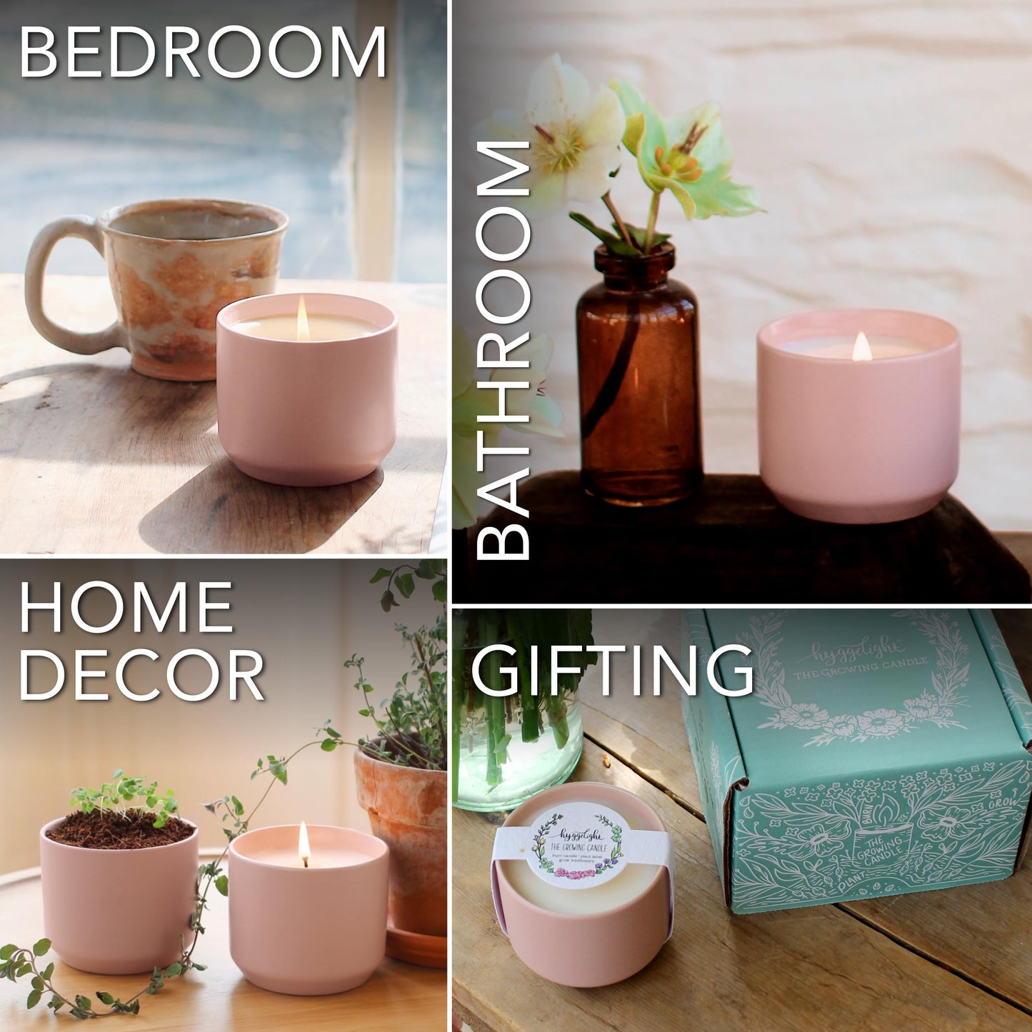 The Growing Candle, from Flame to Flower, Lilac Scented, Non-Toxic, 100% Soy Wax, Indoor Wildflower Garden, Aromatherapy Gift for Women, 8oz, 45 Hr Burn Time, Adelyn