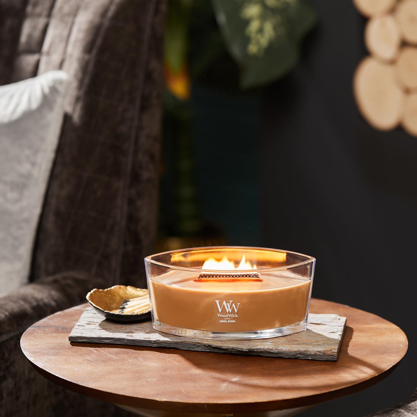 WoodWick Ellipse Candle Santal Myrrh 16 oz.