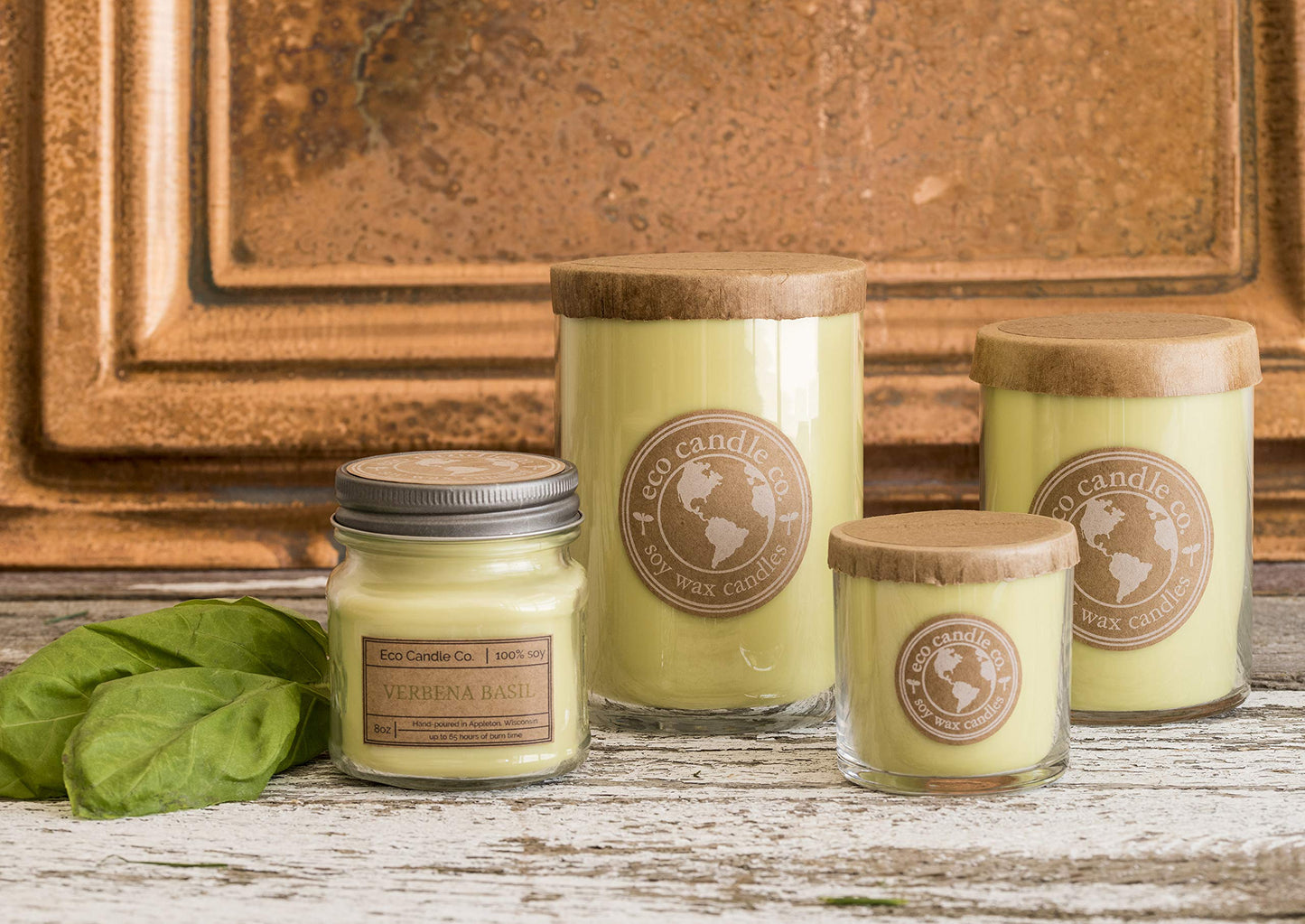 Eco Candle Co. Recycled Candle, Naked, 6 oz. - Unscented - 100% Soy Wax, No Lead, Kraft Paper Label & Lid, Hand Poured, Phthalate Free, Made from Midwest Grown Soybeans, All Natural Wicks