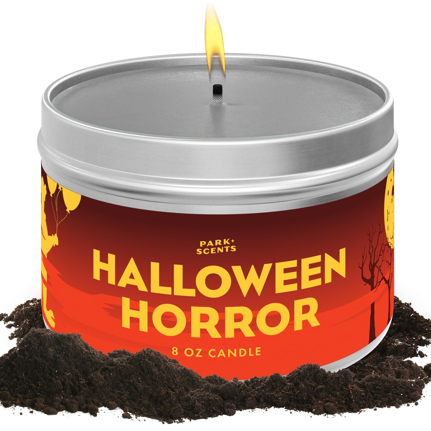 Park Scents Halloween Horror Candle – Spooky Fog-Scented Halloween Candle – Decor and Fall Birthday Gifts for Adults, Men, Women, Sister, Best Friend – 100% Vegan Soy Wax – Handmade in USA