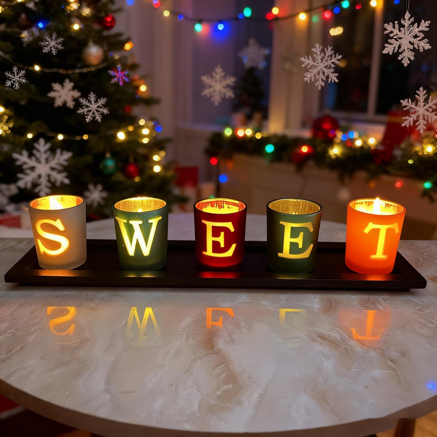 Glass Candle Holders Set for Wedding Party Romantic Dinner Table Centerpieces Home Festival Windowsill Bridal Shower Decor