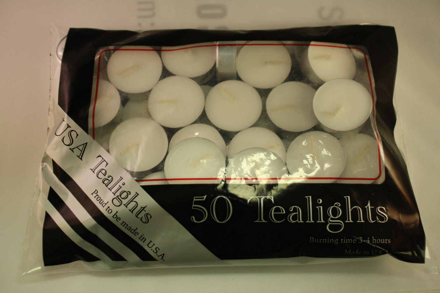 Tealight Candles White Unscented Set of 50