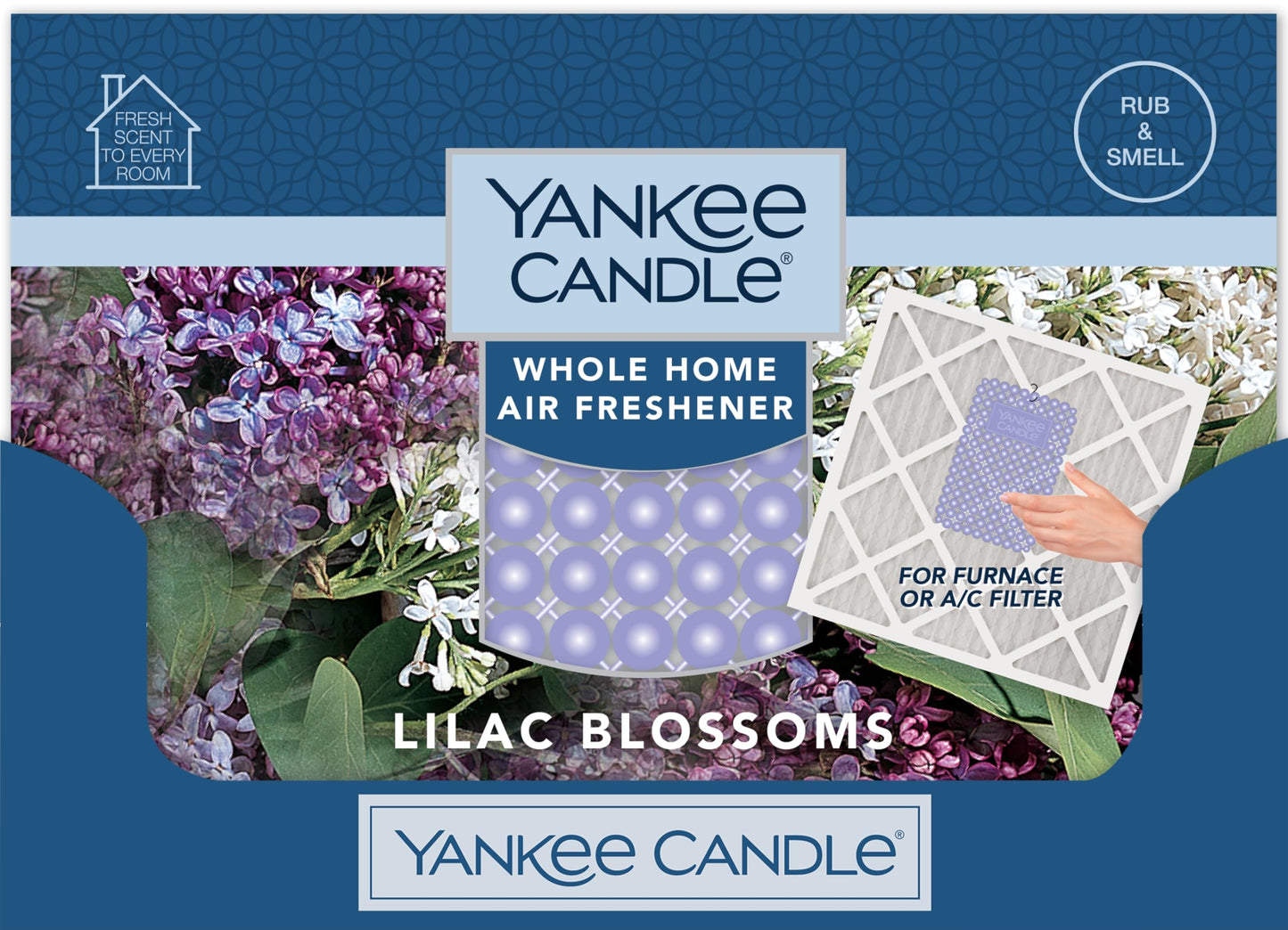 Yankee Candle Whole Home Air Freshener, Long Lasting Odor Eliminating Fragrance for Home, Continuous Room Freshener, Lilac Blossoms (Pack of 1)