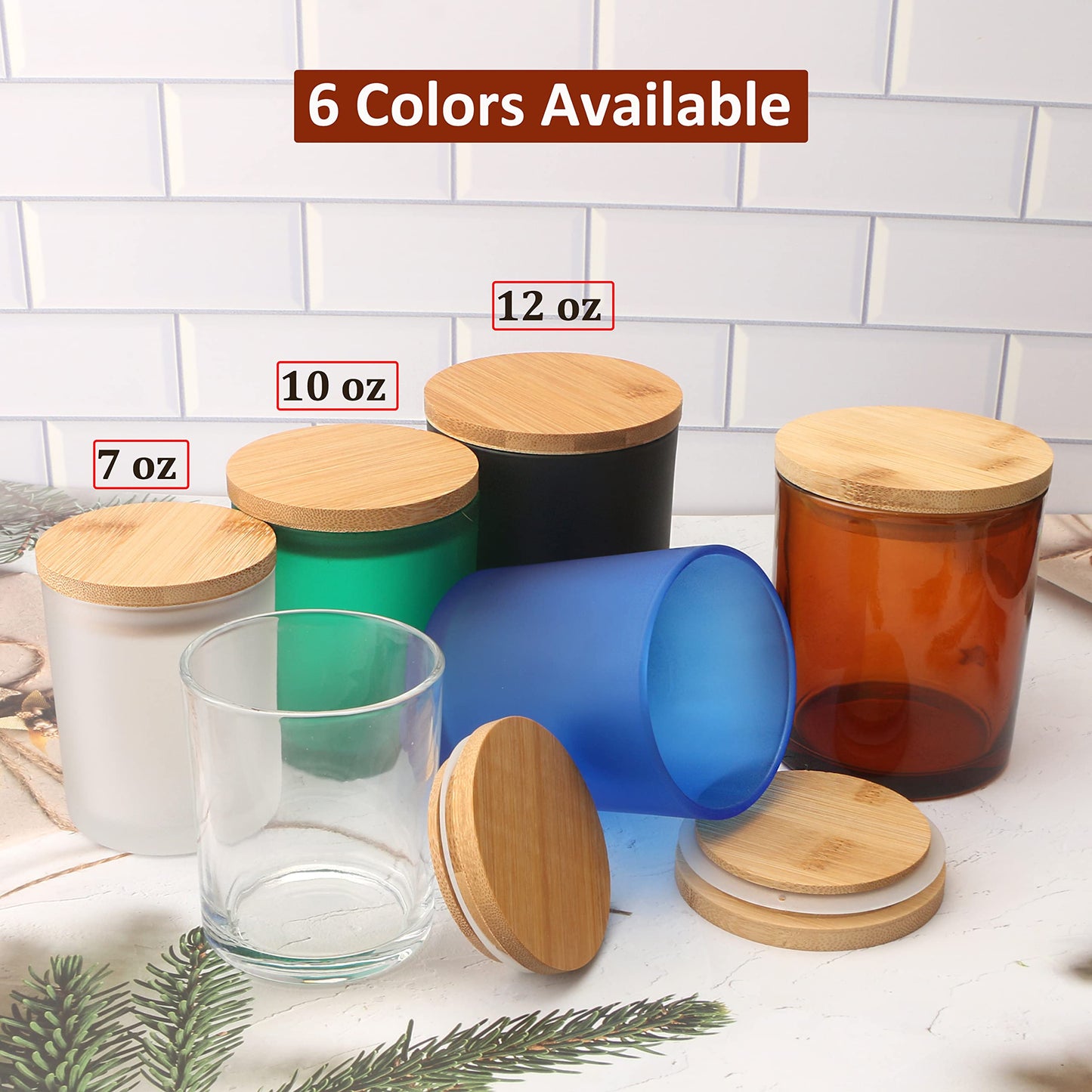 MILIVIXAY 12 Pack 10 OZ Frosted Glass Candle Jars with Lids and Candle Making Kits - Bulk Empty Candle Jars for Making Candles - Spice, Powder Containers.