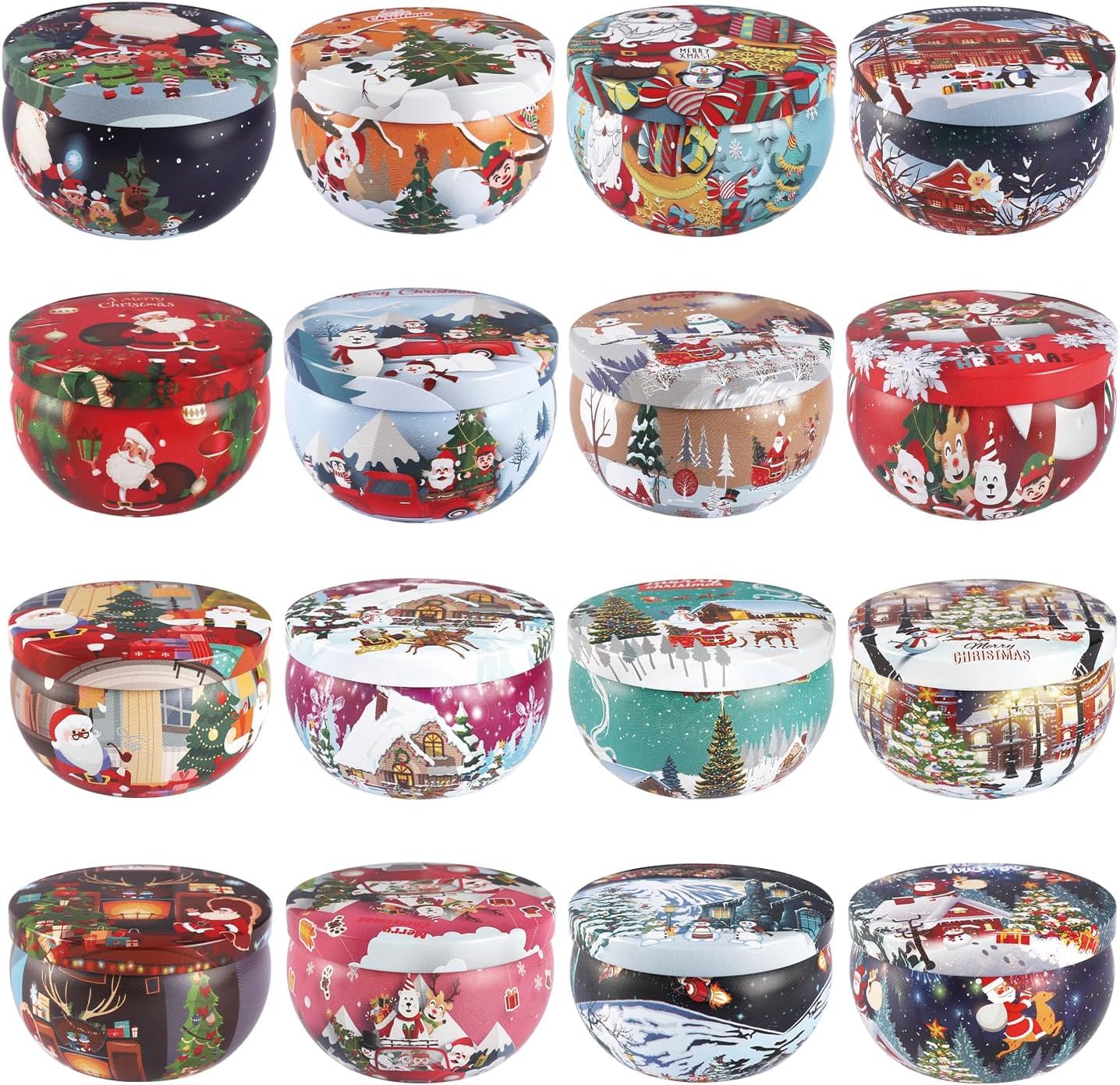 WPONSZU 16Pack Christmas Scented Candles,Candvent Calendar 2025, Gift Set 2.5oz Strong Fragrance Aromatherapy Candles,Portable Travel Tin Jar Candles Gifts for Home Scented Decoration Valentine'sDay