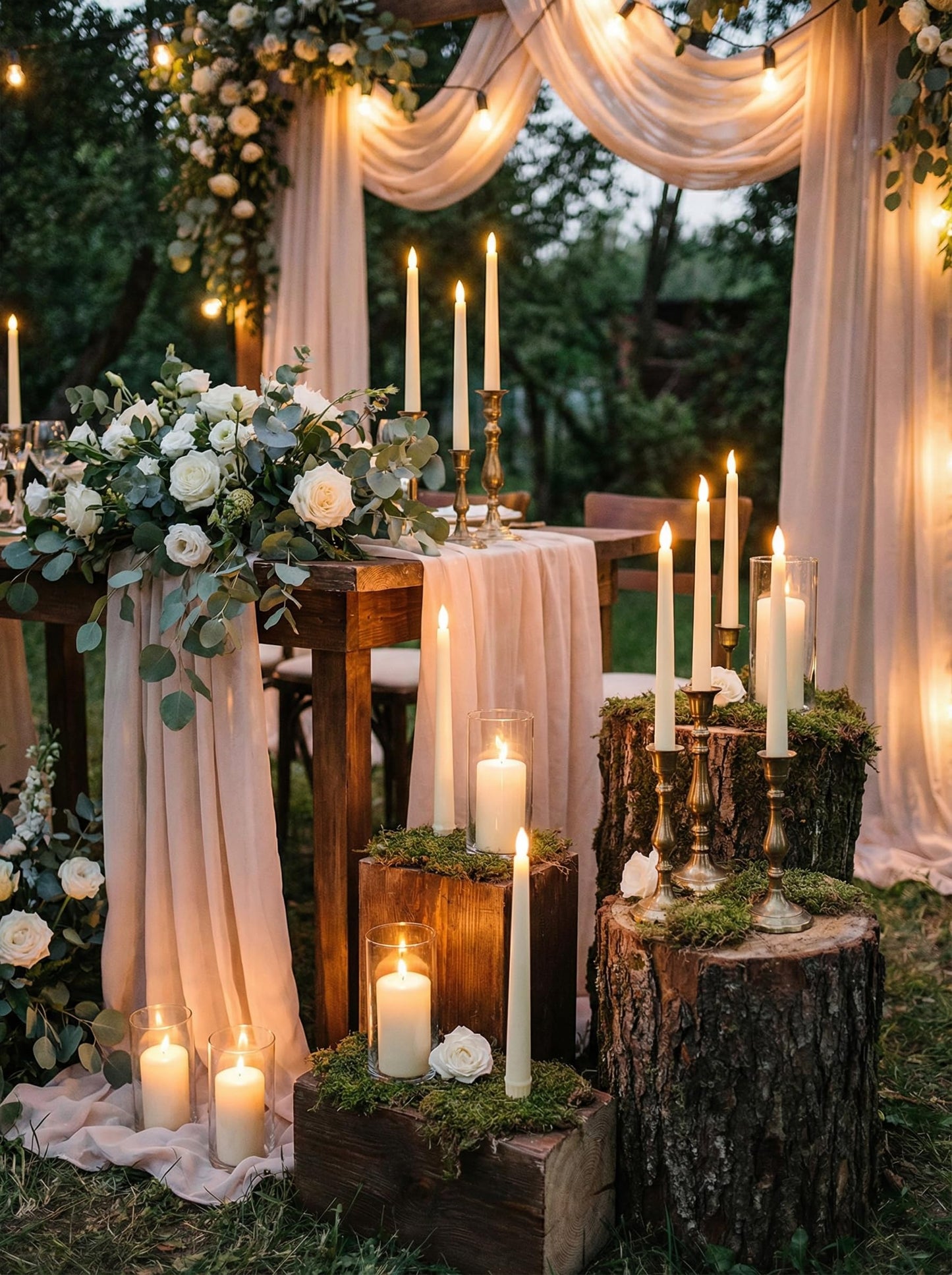 Funtery 48 Pcs Flameless LED Taper Candles Battery Operated Candles Bulk Realistic LED Candlesticks Flickering for Wedding Church Graduation Party Home Decor(Ivory,Classic Style)