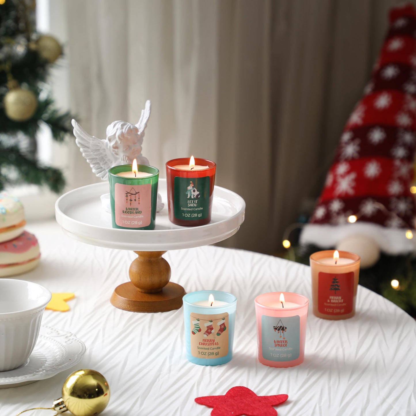 12 Days of Christmas Candles Set – Countdown Candle Advent Calendar with 12 Scented Soy Wax Candles – Christmas Candles Gifts for Women, Family, Friends, 12 Days of Xmas Gift Ideas
