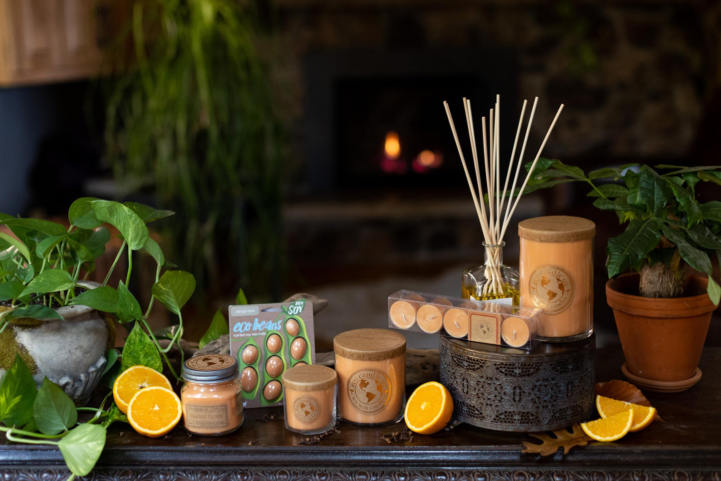 ECO CANDLE CO. Recycled Candle, Orange Clove, 8 oz. - Scents of Oranges Pierced with Spicy Cloves - 100% Soy Wax, No Lead, Kraft Paper Label & Lid, Hand Poured, Phthalate Free