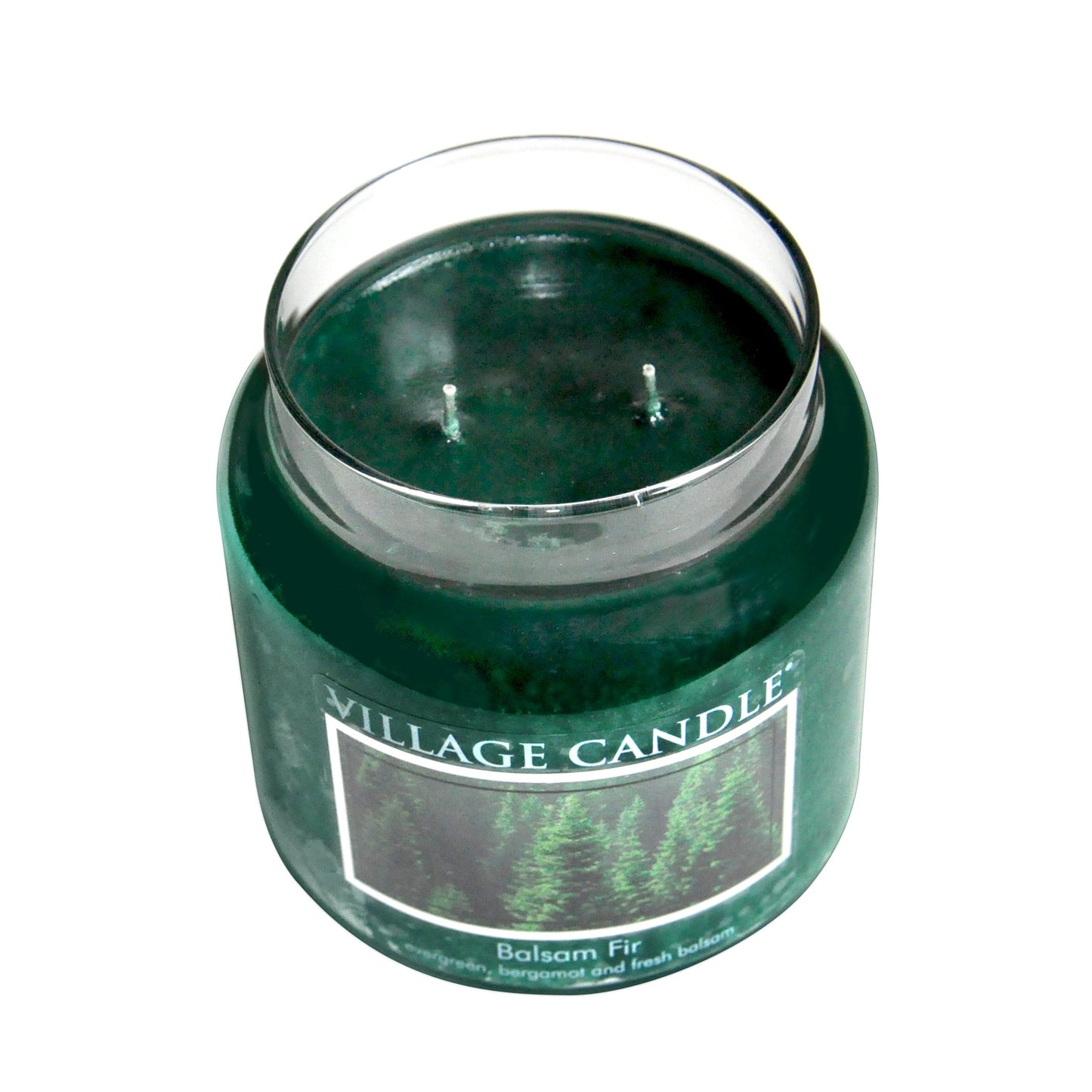 Village Candle Balsam Fir 11 oz Glass Jar Scented Candle, Small