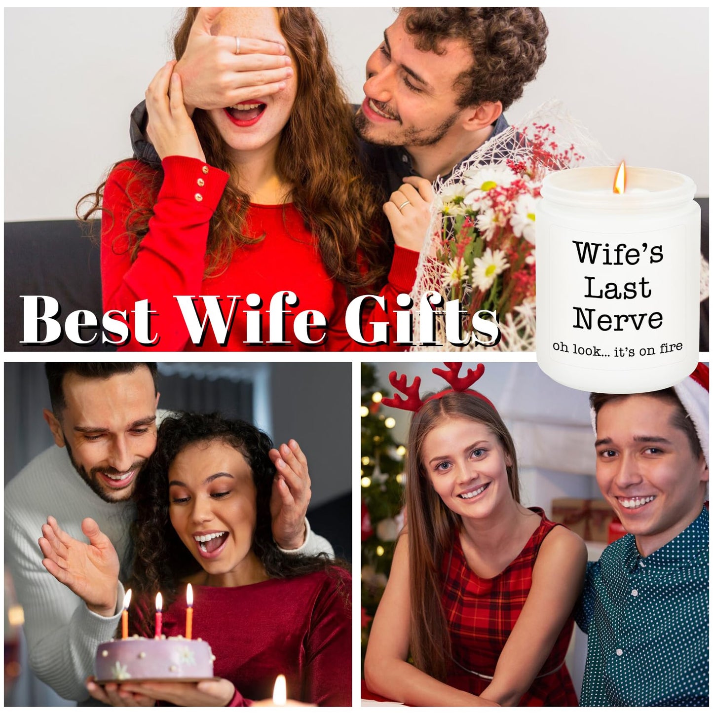 Homsolver Gifts for Wife from Husband, Wedding Birthday, Mothers Fathers Day,Christmas, Anniversary, Valentines, Romantic Scented Candles