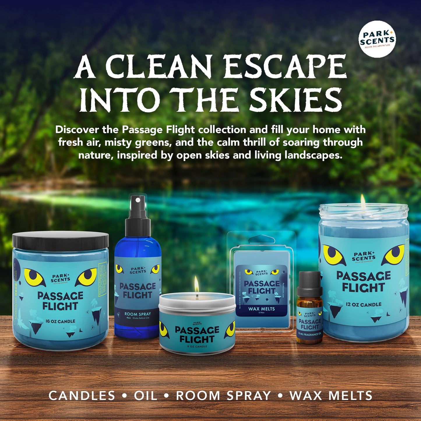 Park Scents Passage Flight Candle - Super Accurate Smell of The Ocean Scene in Flight of Passage Ride - Soy Blend Vegan and Cruelty Free - Handmade in The USA | 8 oz. tin