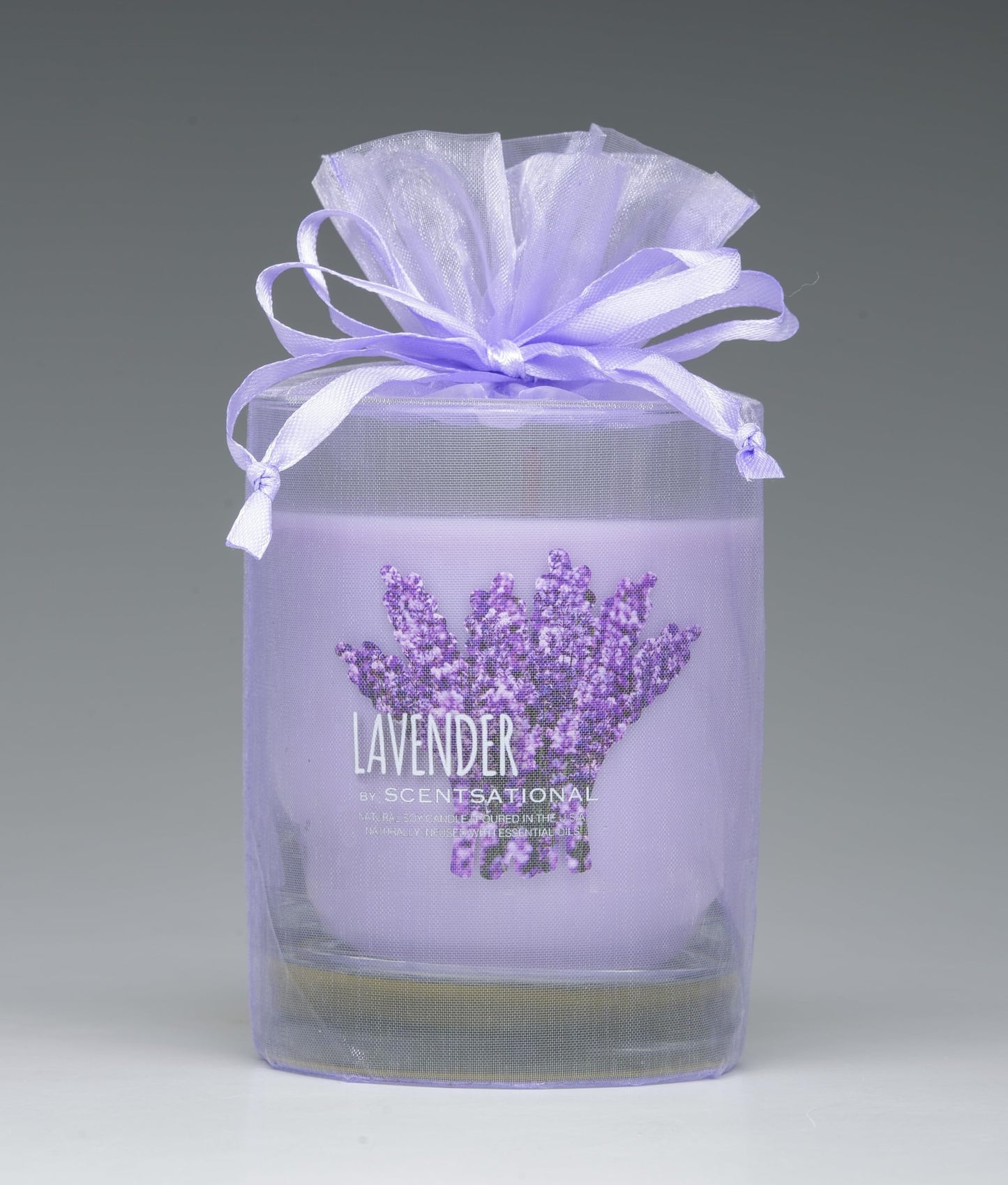 Scentsational Lavender Soy Candle, 11 oz, Natural Essential Oils, 50-60 Hour Burn Time, Gift Wrapped
