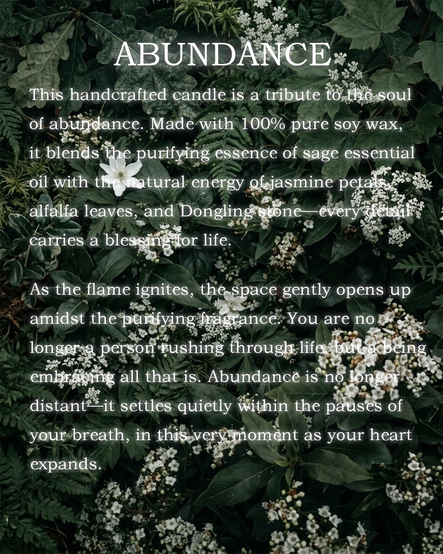 Natural Crystal Candle,Abundance, Crystal Ritual, Spiritual, Money Prosperity, Candle Spell.(Abundance)