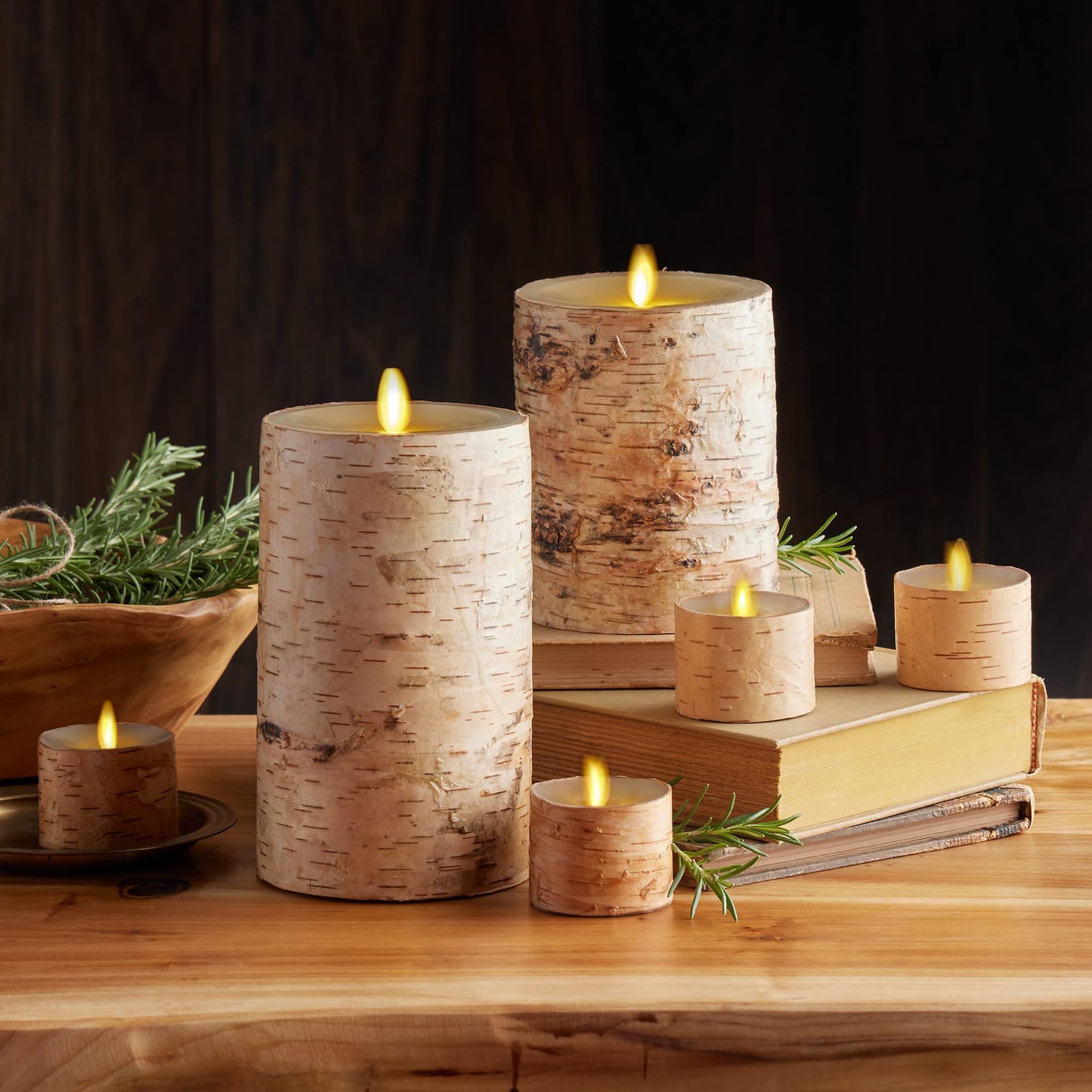Luminara Flameless LED Tea Light Candle, 1.4" x 2", Pack of 2, Birch, Pearl Ivory, Real Flame, Battery Operated w/Remote Timer Function, Paraffin Wax
