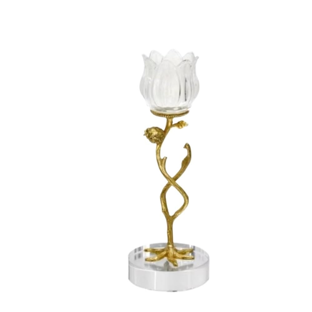 Candlestick Holders Light Luxury Crystal Glass Candlestick Living Room Restaurant Table Creative Decorative Ornaments Candle Holder Candle Holders