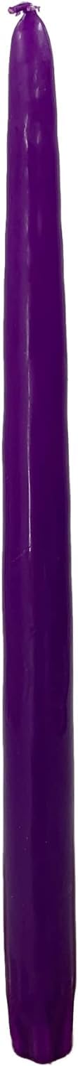 D'light Online Pack of 4 Christmas Advent Taper Candles - 3 Purple Taper Candles, 1 Pink Tapered Candle - Candlesticks for Advent Rings, Advent Wreaths, Church Decoration (10 Inch, Advent)
