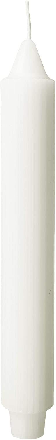 Root Candles 4-Count Unscented Dinner Candles Dripless Beeswax Enhanced Grecian Collenette Boxed Candle Set, 9-Inch, White