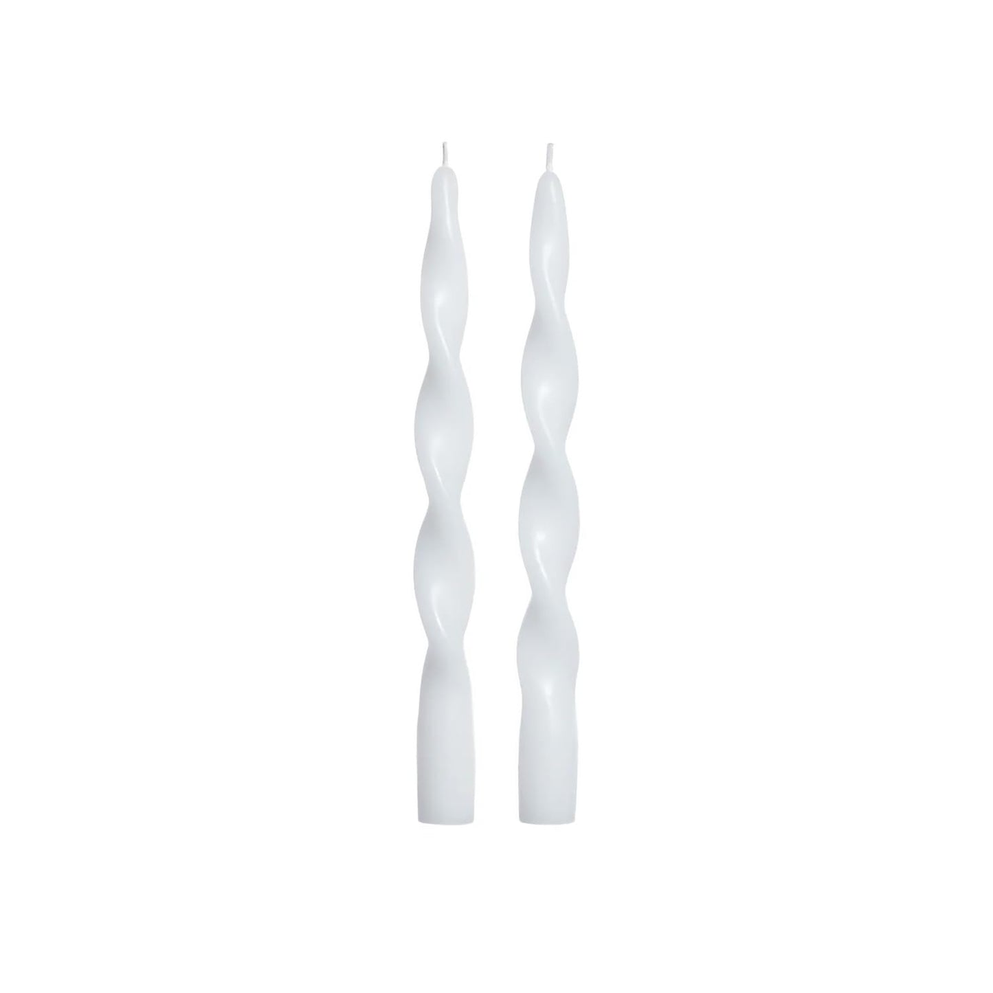 Zodax Lumière Twist Formal Candles 10" Set of 2 (White)