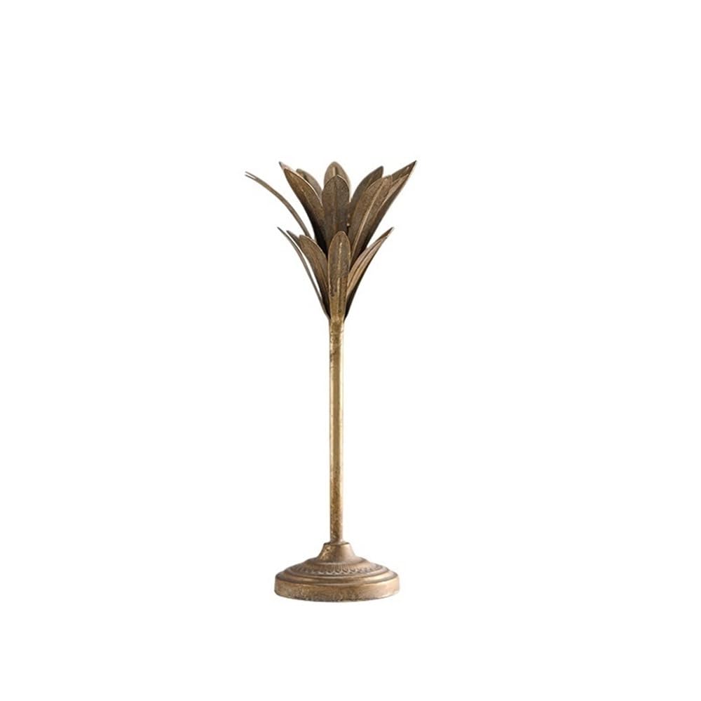 YUHUAWF Candle Holderss Old Retro Wrought Iron Candlestick Restaurant Hotel Tabletop Ornaments Candlelight Dinner Decoration Candle Holder Decorative Candlestick(Small)
