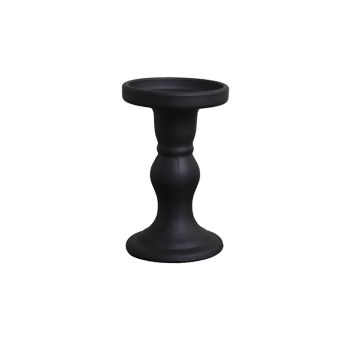 Candlestick Holders Black Candlestick Dining Table Atmosphere Decoration Ornament Candle Holder Candle Holders(Medium)