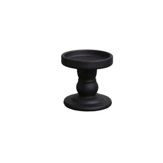 Candlestick Holders Black Candlestick Dining Table Atmosphere Decoration Ornament Candle Holder Candle Holders(Small)