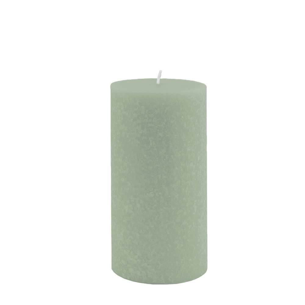 Root Candles Unscented Pillar Candles Beeswax Enhanced Textured Timberline™ Pillar Candle, 3 x 6-Inch, Sage Green