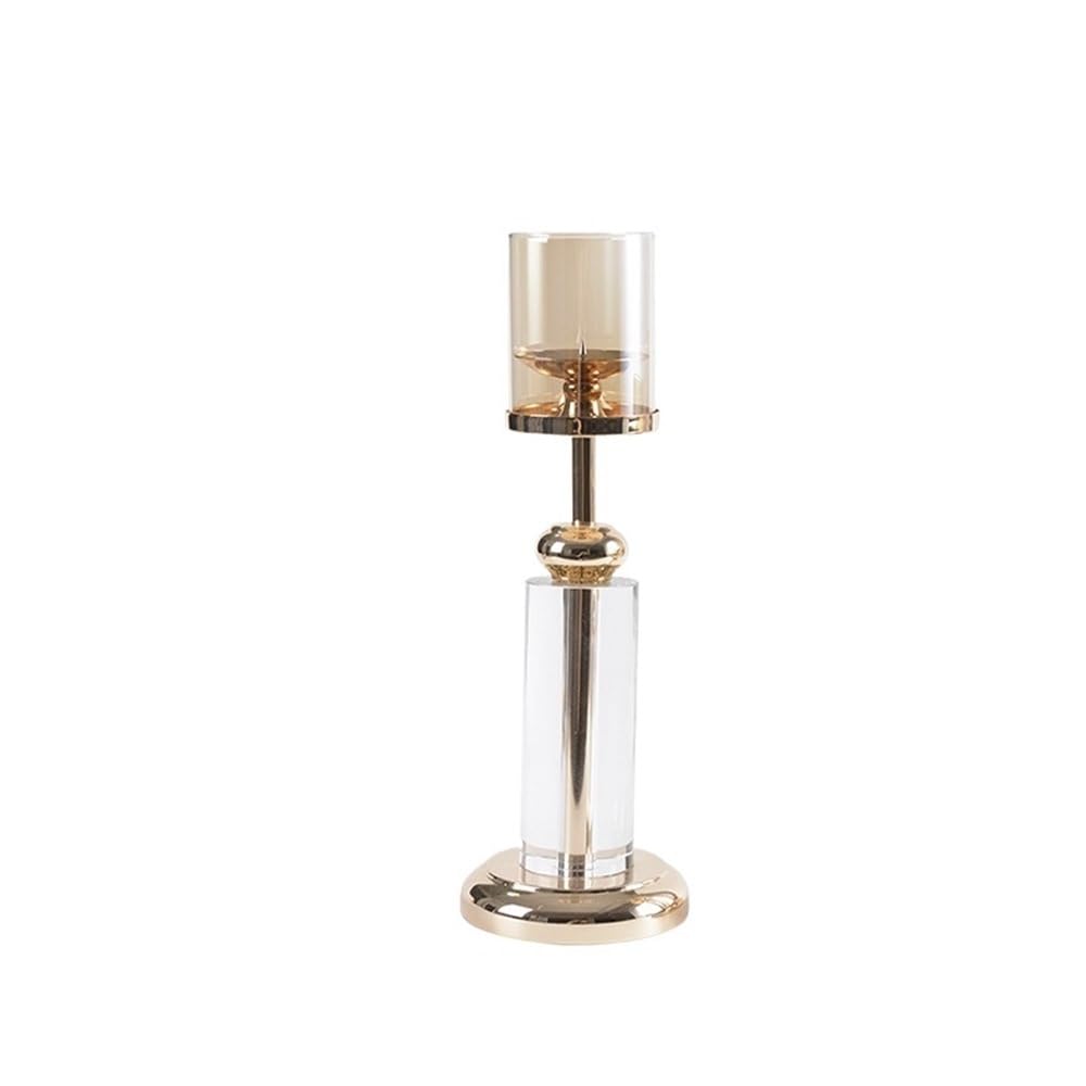 YUHUAWF Candle Holderss Light Luxury Crystal Glass Candlestick Living Room Porch Decoration Home Dining Table Candle Holder Decorative Candlestick(Large)