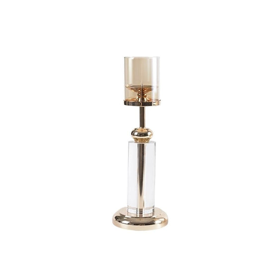 YUHUAWF Candle Holderss Light Luxury Crystal Glass Candlestick Living Room Porch Decoration Home Dining Table Candle Holder Decorative Candlestick(Large)