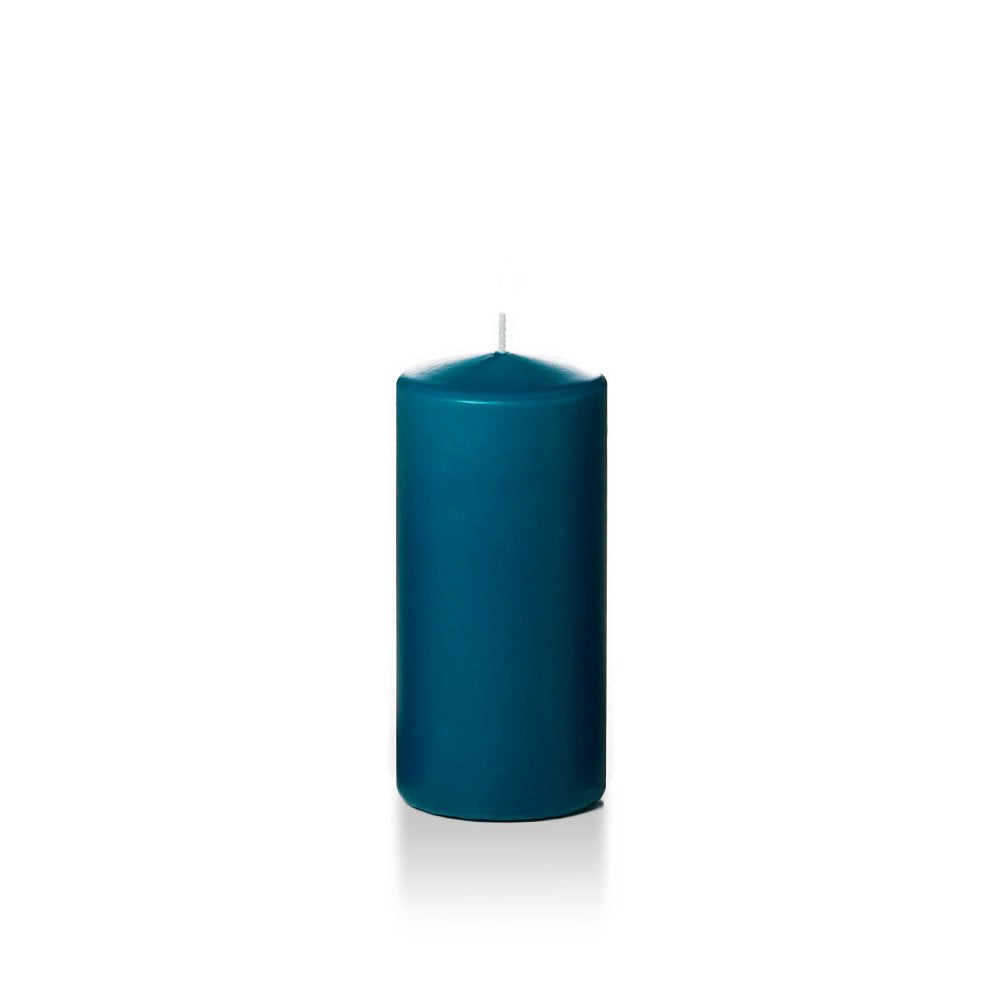 yummi Case of 12 3" x 6" Sapphire Round Pillar Candles