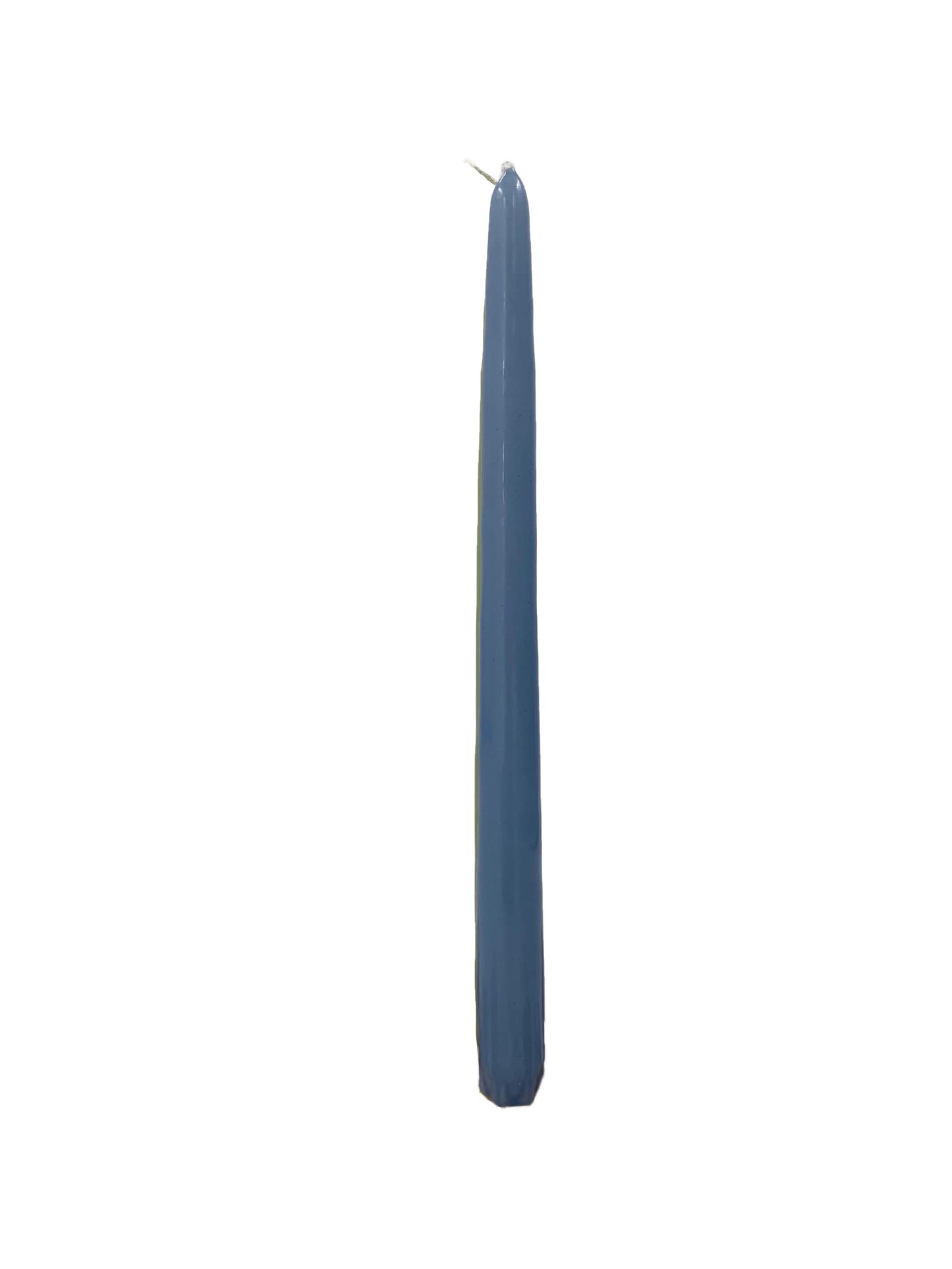 D'light Online Elegant 12" Unscented Slate Blue Taper Candles, Premium Quality Hand-Dipped Tapered Candles, Dripless and Smokeless - Set of 12 Individually Wrapped (12 Inch, Slate Blue)