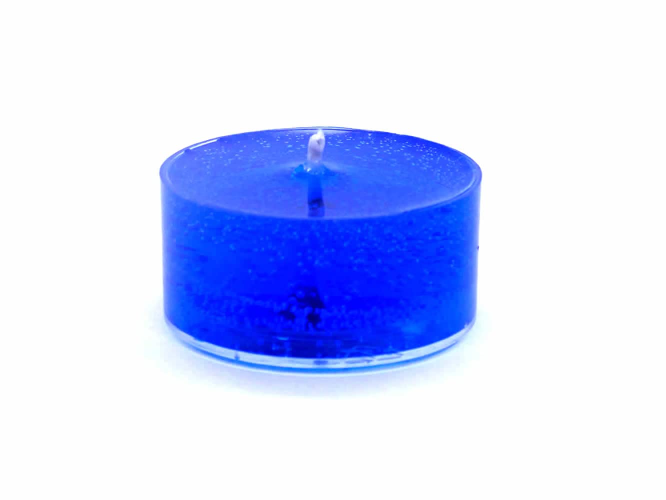 4 Pack Unscented Royal Blue Colored Mineral Oil Based Tea Lights Candles for Weddings Special Events The Gel Candle Company™