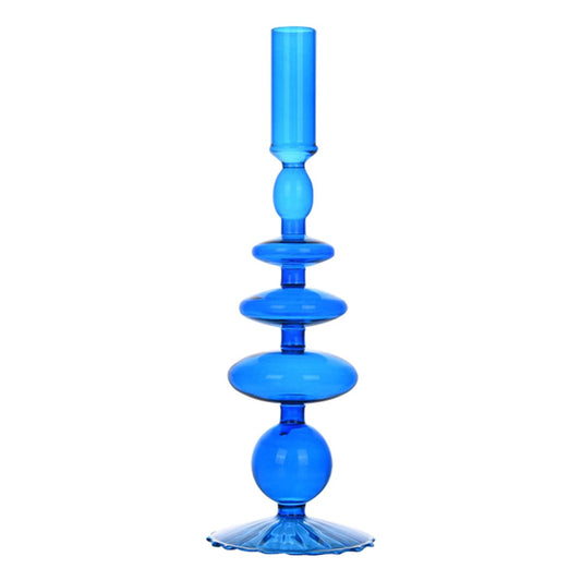 Ayuduots Glass Candlestick Holders, Elegant Glass Taper Candle Holder Centerpieces for Home Ornaments Wedding Party Decorations