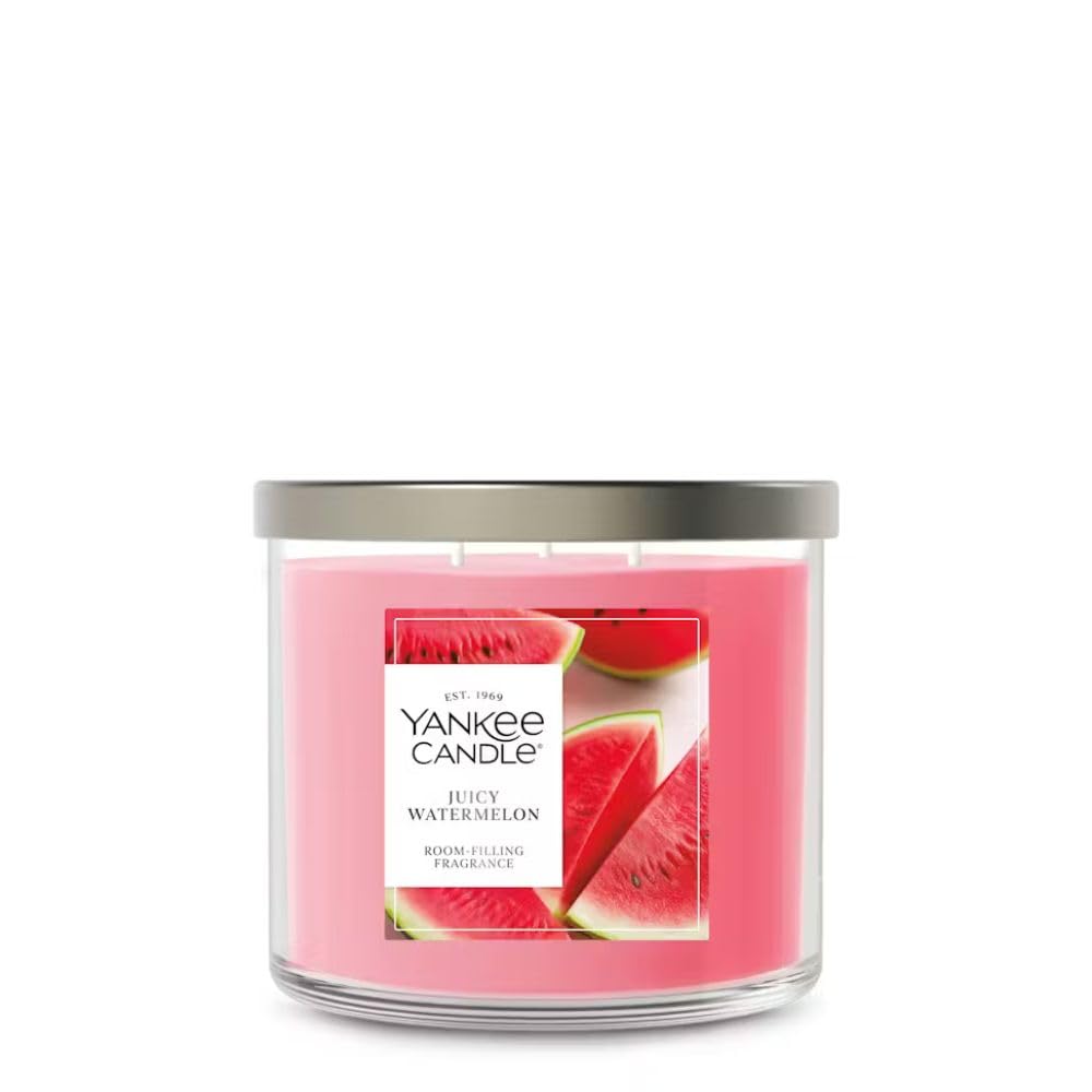 Yankee Candle Juicy Watermelon, 14.5 oz 3-Wick Candle with up to 40 Hour Burn Time