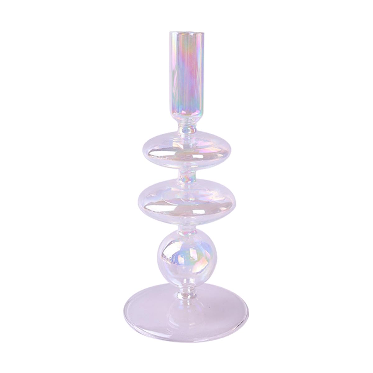 Ayuduots Glass Candlestick Holders, Elegant Glass Taper Candle Holder Centerpieces for Home Ornaments Wedding Party Decorations