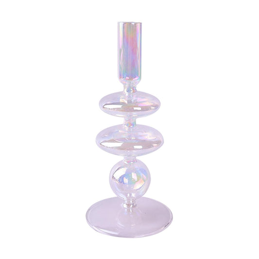 Ayuduots Glass Candlestick Holders, Elegant Glass Taper Candle Holder Centerpieces for Home Ornaments Wedding Party Decorations