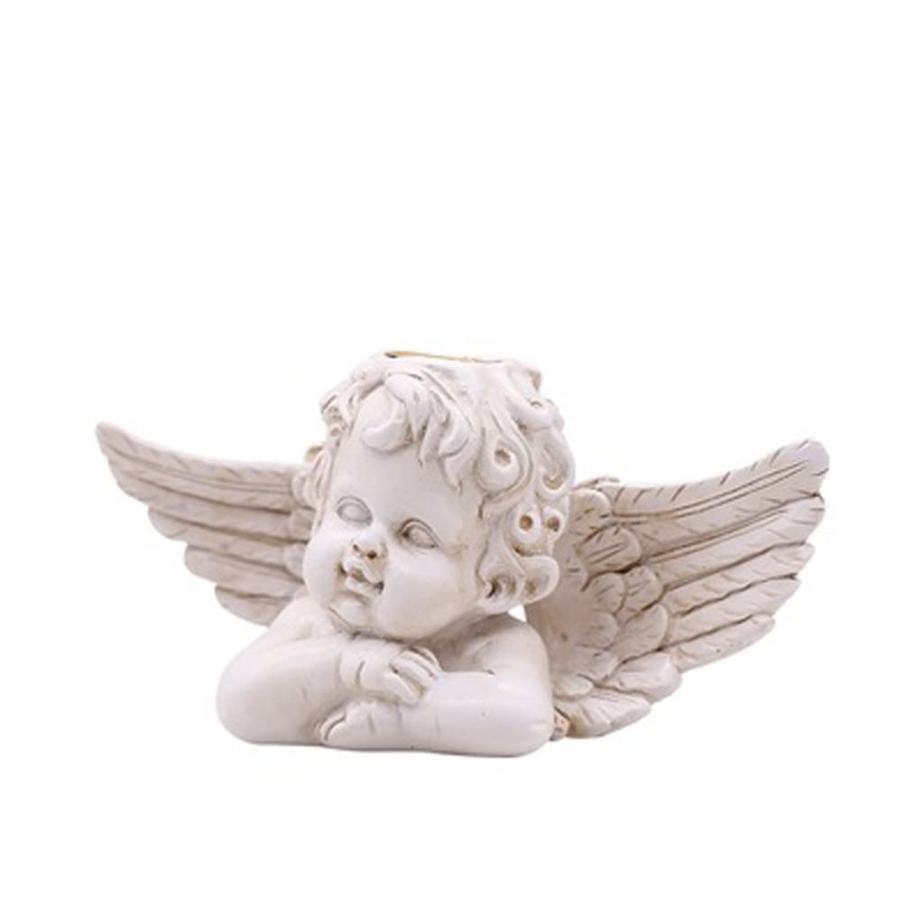 Candlestick Holders Retro Little Angel Candle Holder Made of Old Resin Candle Holder Decoration Garden Courtyard Wedding Set Shooting Props Candle Holders (Size : A)